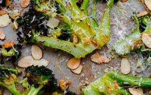 Crack Brocoli. Roasted broccoli with toasted almonds, lemon, red pepper flakes, and pecorino. This side dish is so addicting!