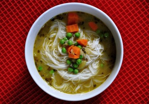 Asian Chicken Soup with Noodles