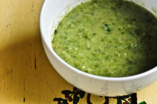 Lima Bean, Zucchini & Spinach Soup