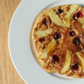 Cinnamon Apple Cranberry Pancakes