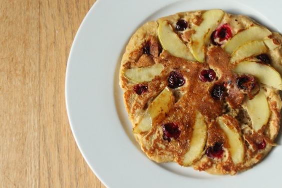 Cinnamon Apple Cranberry Pancakes