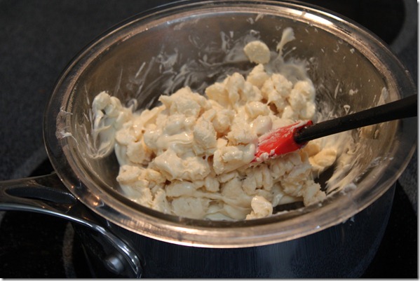 Melting White Chocolate Chips in a double boiler