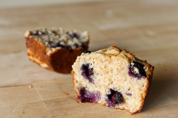 Simple Blueberry Almond Muffins