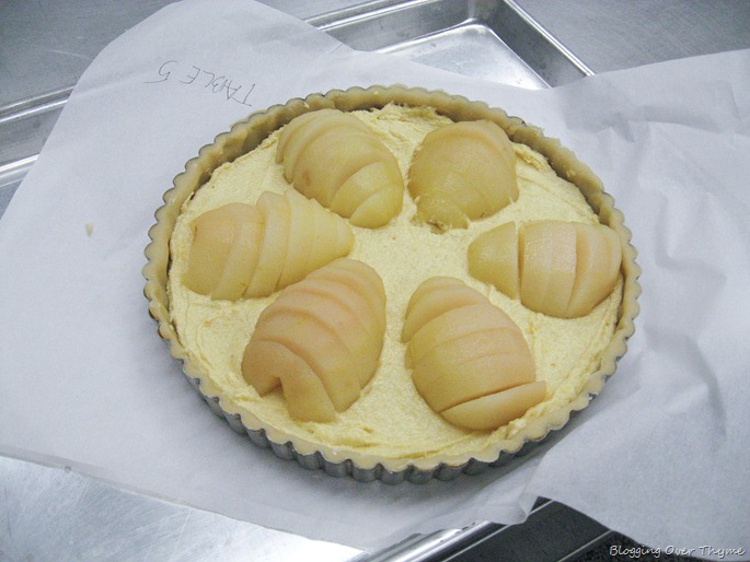 poached pear tart 
