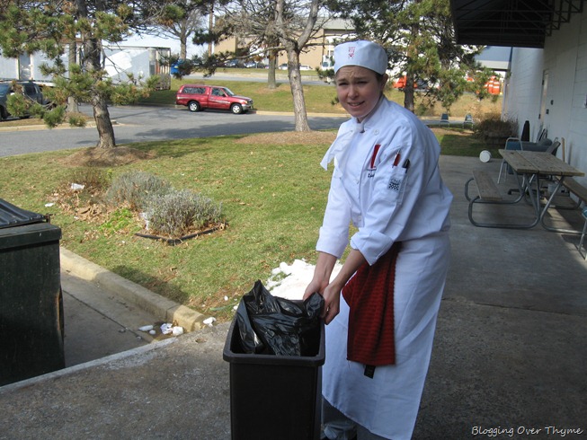 taking out the trash 