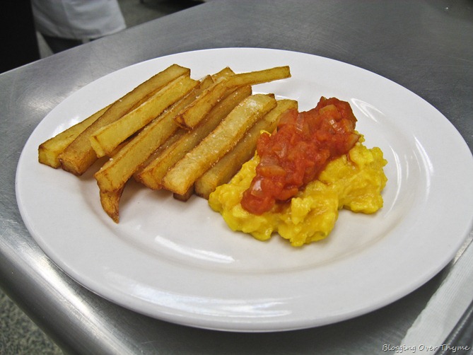 Homemade French Fries with Eggs 