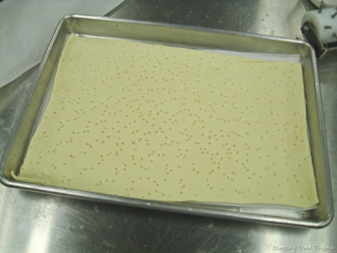 docked puff pastry dough