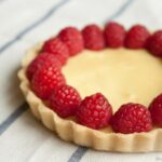 Mini Meyer Lemon Tart with Fresh Raspberries