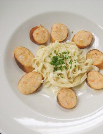 seafood sausage with pasta