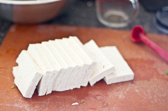 sliced tofu