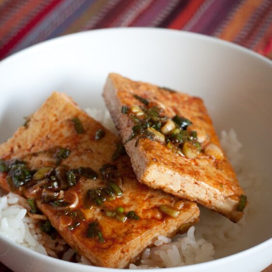 Korean Braised Tofu (Dubu Jorim) - A Beautiful Plate