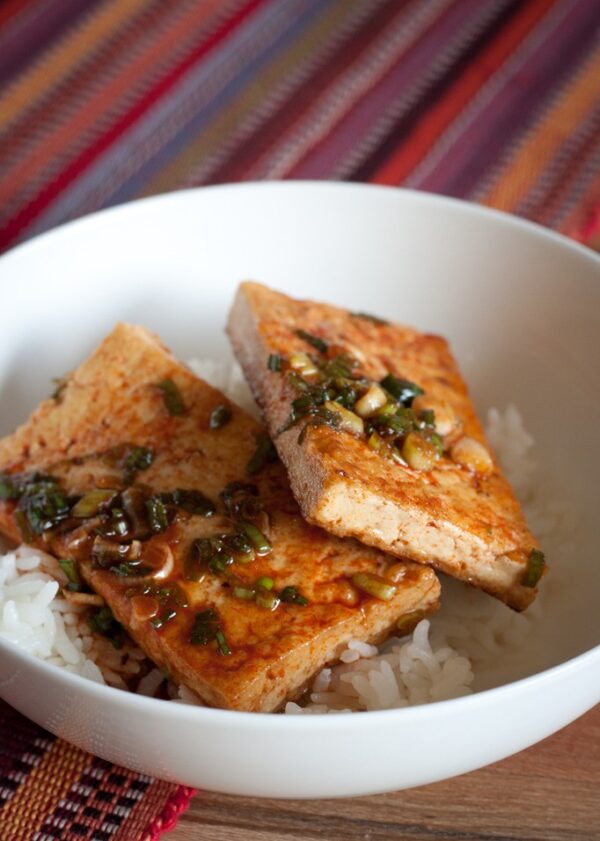 traditional korean braised tofu