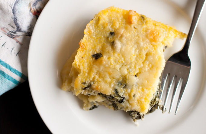 Polenta Al Forno with Collard Greens