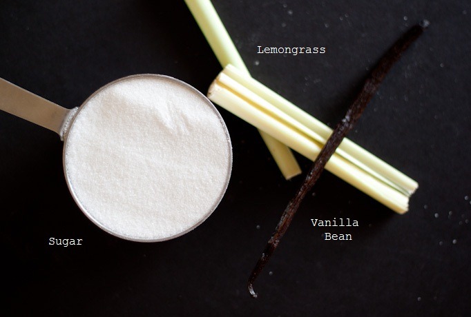 Vanilla Coconut Lemongrass Ice Cream Ingredients