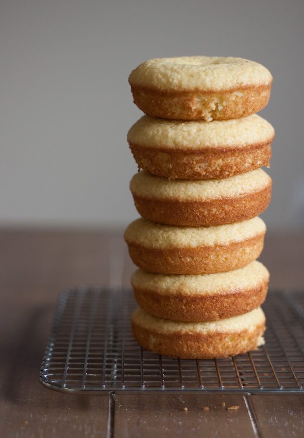 Stack of Baked Olive Oil Doughnuts