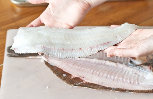 How to Fillet A Flat Fish - a simple description and step-by-step photos on how to fillet a flat fish (flounder), as well as simple preparation ideas for the kitchen. 