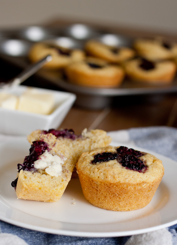 Blackberry Corn Muffins