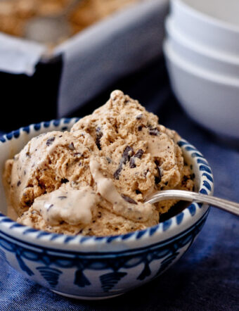 Burnt Sugar Ice Cream with Chocolate Bits