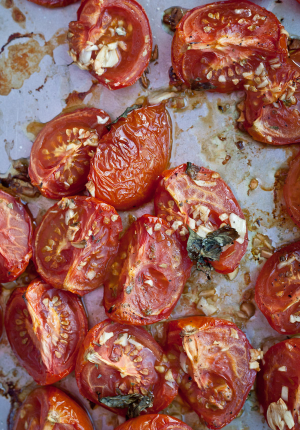 Roasted Tomatoes with Basil