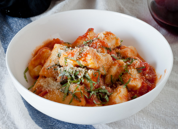 Homemade Gnocchi with Tomato Basil Sauce