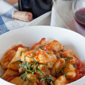 Homemade Gnocchi with Tomato Basil Sauce