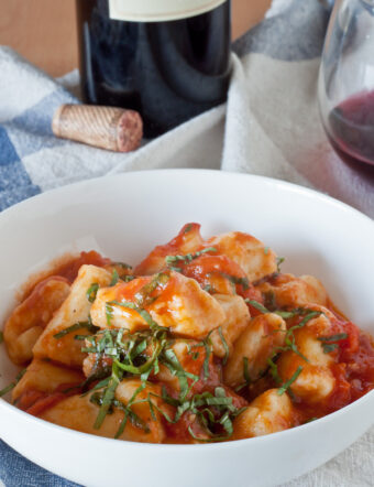 Homemade Gnocchi with Tomato Basil Sauce