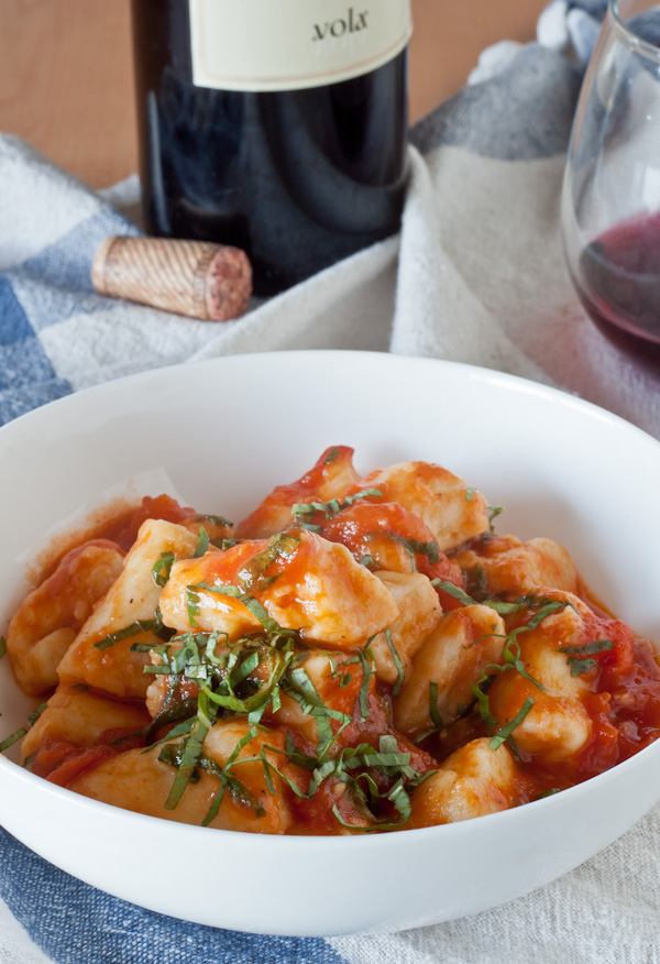 Homemade Gnocchi with Tomato Basil Sauce