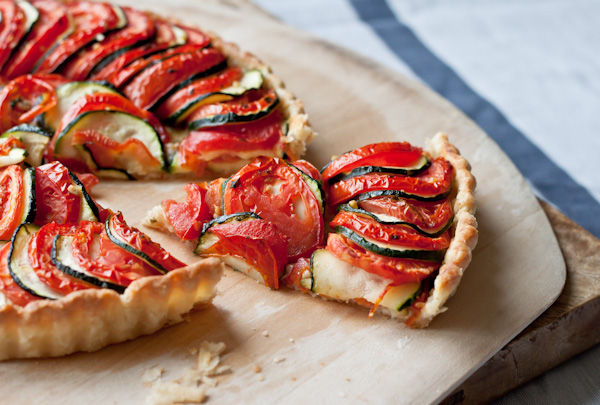 Tomato Zucchini Tart - A Beautiful Plate