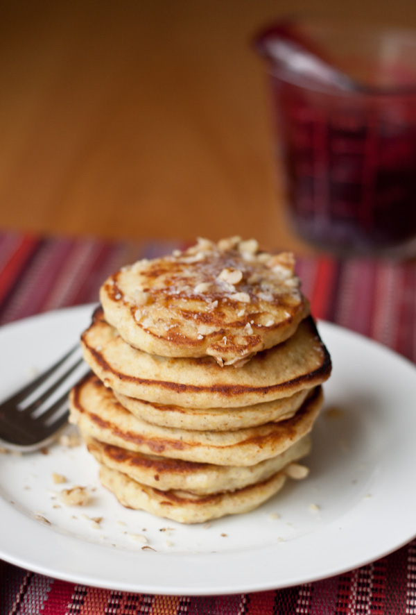 Silver Dollar Pancakes with Blackberry Syrup