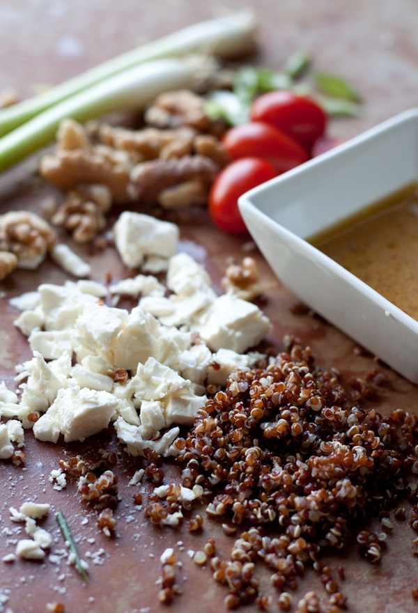 Red Quinoa Arugula Salad Ingredients