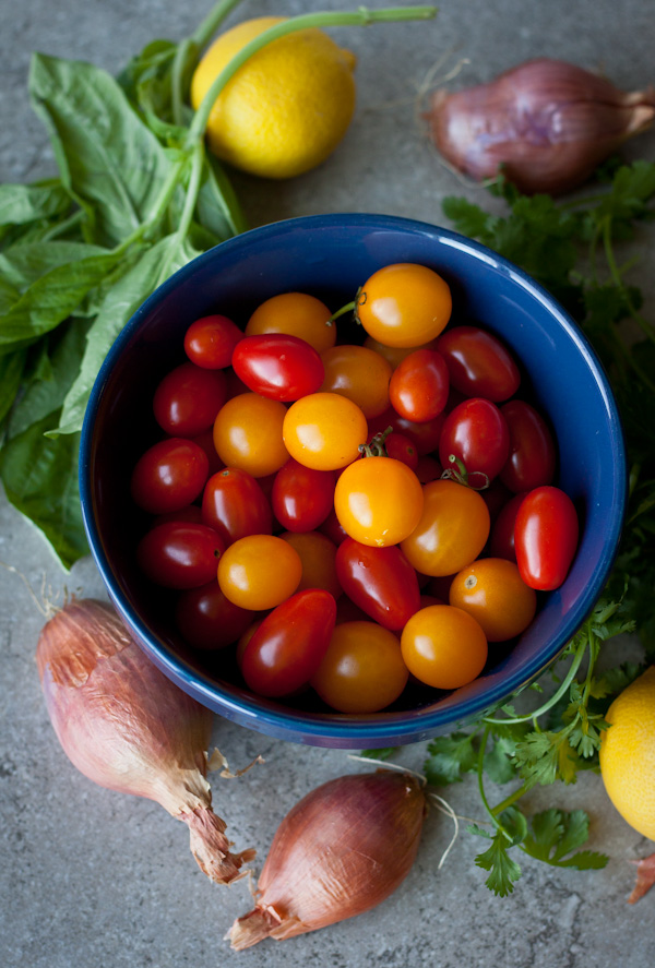 Cherry Tomatoes for Baked Sea Bass