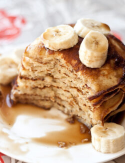 Banana Pancakes with Coconut Caramel Syrup