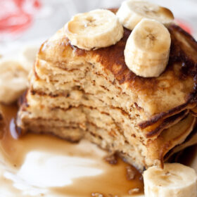 Banana Pancakes with Coconut Caramel Syrup