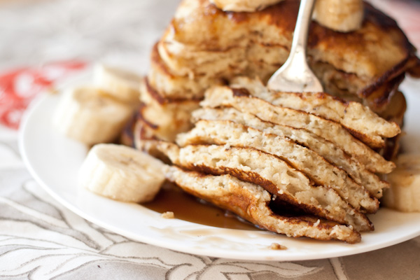 Banana Pancakes with Coconut Caramel Syrup