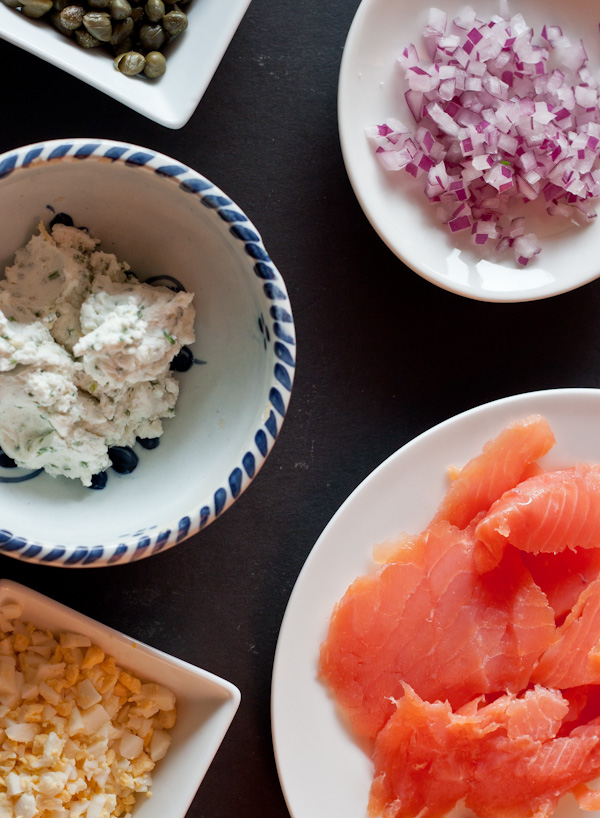 Smoked Salmon Potato Tartine Ingredients