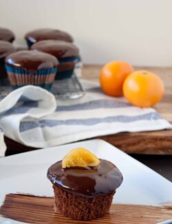 Chocolate Clementine Cupcakes with Candied Citrus Slices