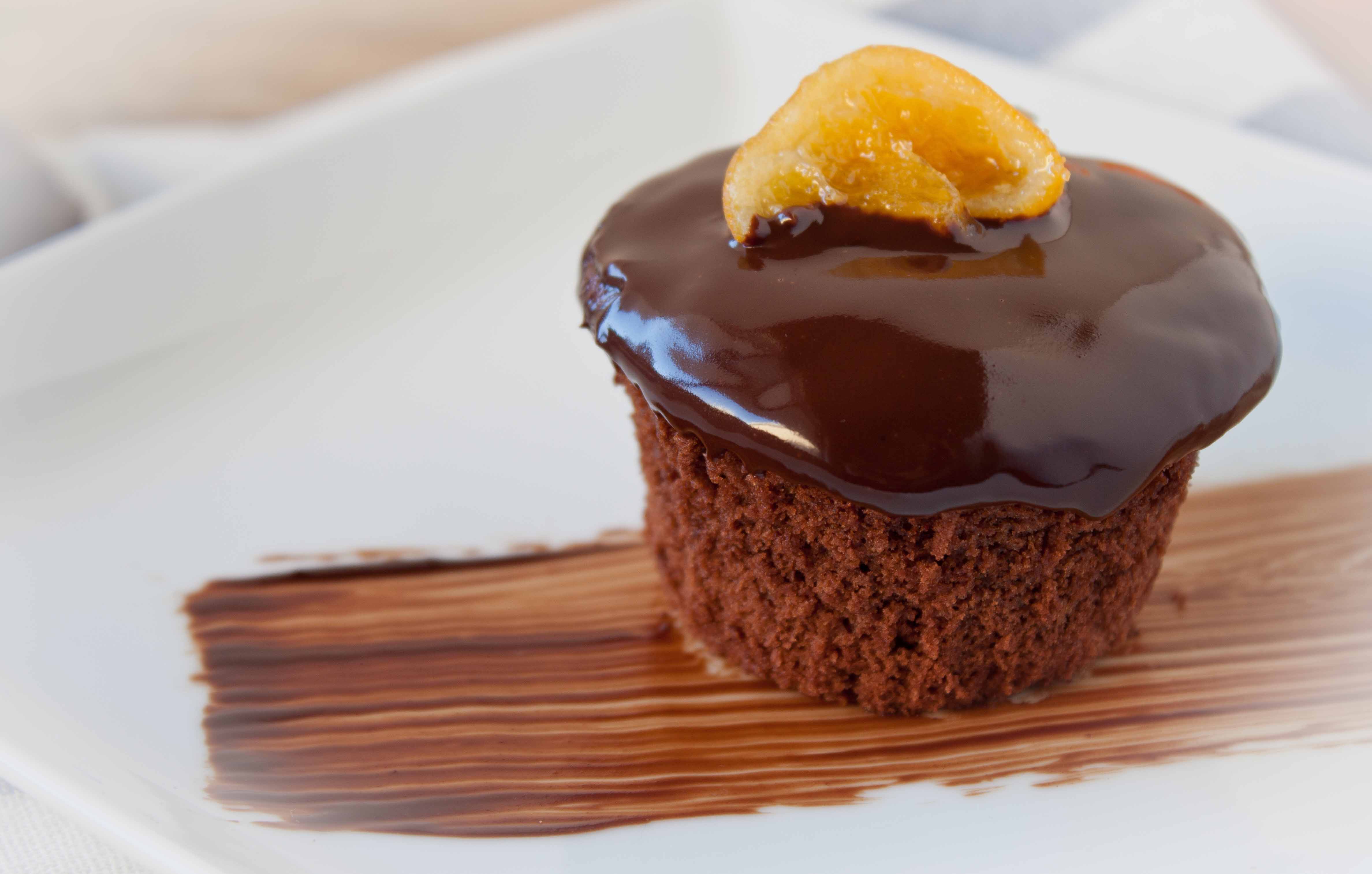 Chocolate Clementine Cupcakes with Candied Citrus Slices