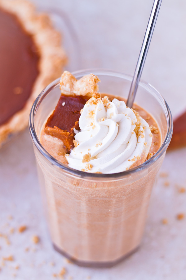 Leftover Thanksgiving Pumpkin Pie Milkshake - A Beautiful Plate