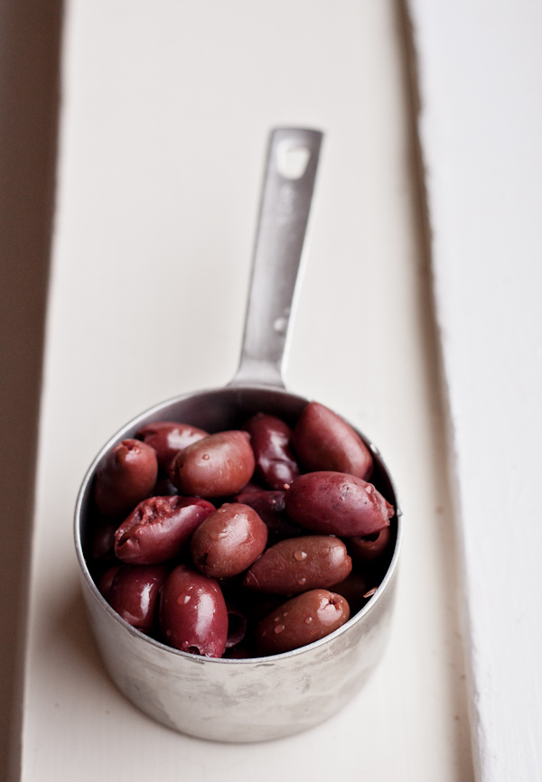 Kalamata Olives in a Measuring Cup