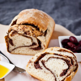 Olive Tapenade Swirl Bread