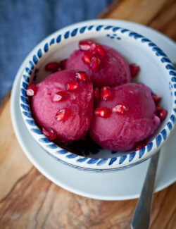 Pomegranate Ginger Sorbet