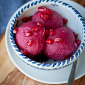 Pomegranate Ginger Sorbet