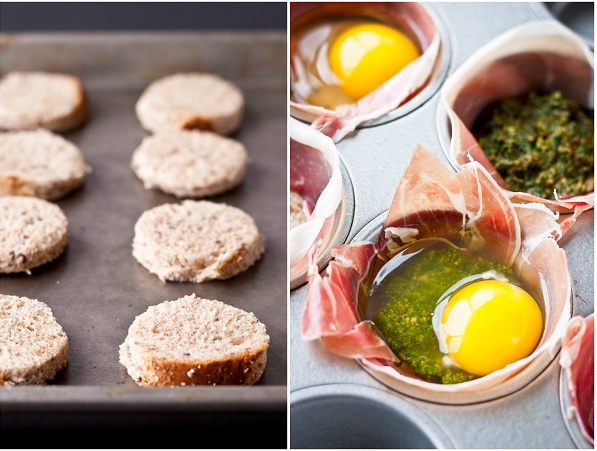 How to Make Prosciutto Egg Cups with Pesto