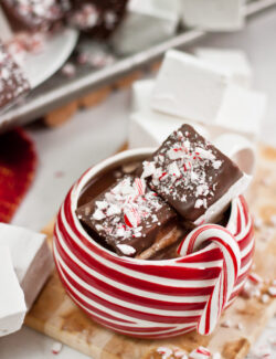 Chocolate Dipped Peppermint Marshmallows