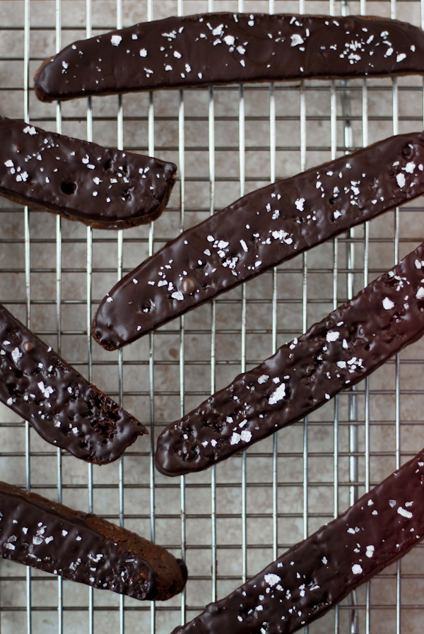 Double Chocolate Biscotti with Sea Salt