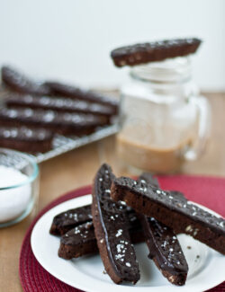 Double Chocolate Biscotti with Sea Salt