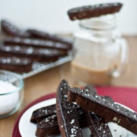 Double Chocolate Biscotti with Sea Salt