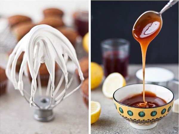 Marshmallow Frosting and Homemade Pomegranate Caramel