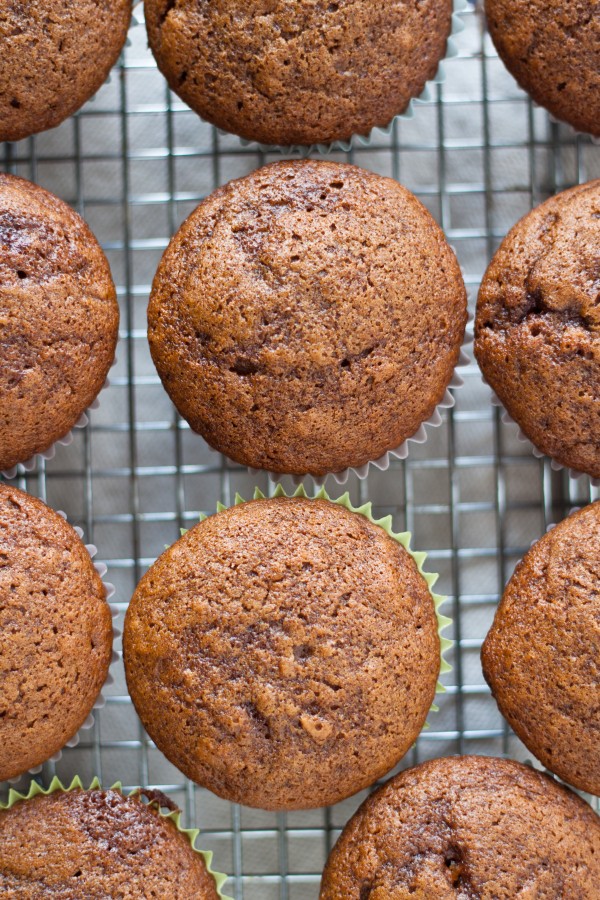 Gingerbread Cupcakes on Wire Rack