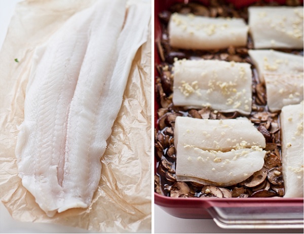 How to Make Turbot with Mushrooms, Ginger, & Soy Broth | bloggingoverthyme.com